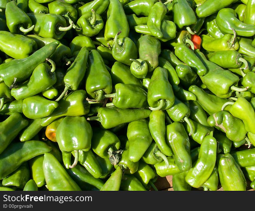 Lots Of Green Peppers