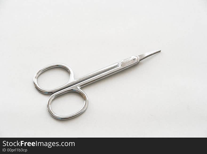 Nail scissors. Tool stainless steel.