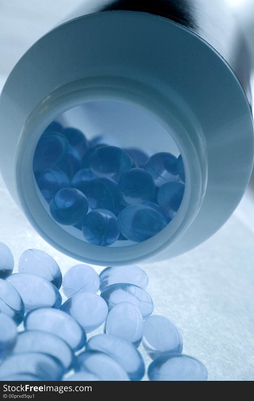 Blue capsules