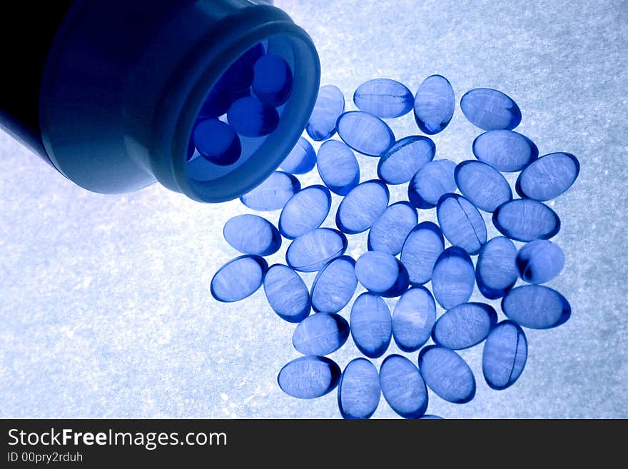 Blue capsules