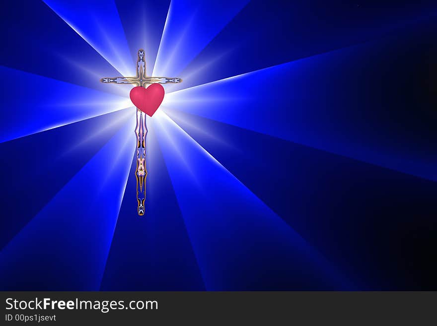 Cross, Heart and Divine Light