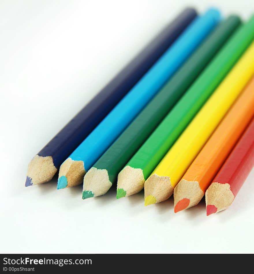 A line of Colouring Pencils