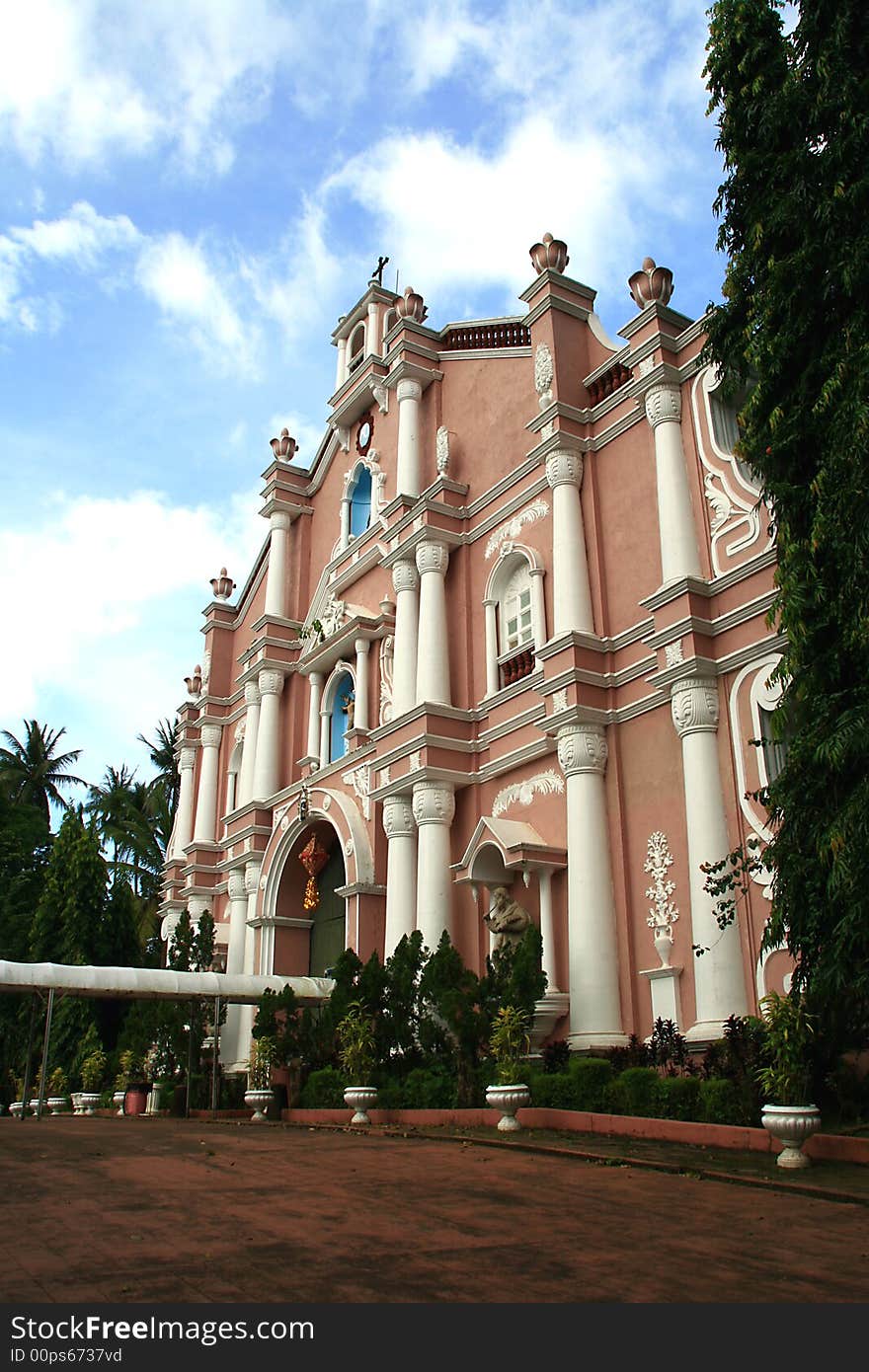 Side view of a Roman Catholic Church. Side view of a Roman Catholic Church