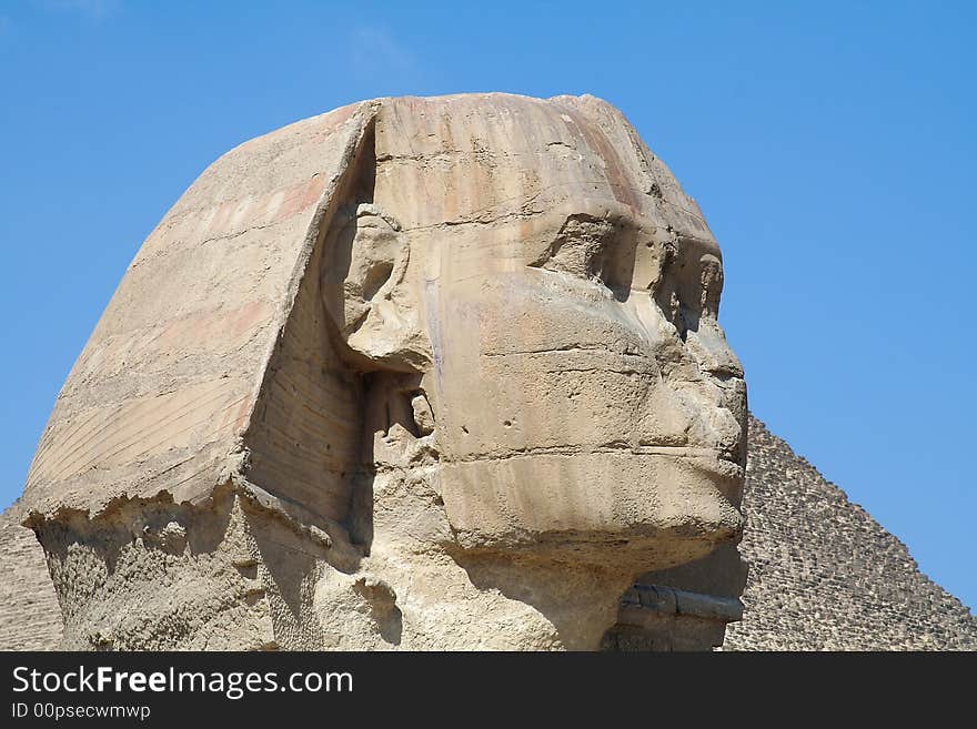 The Ancient Sphinx at the Giza plateau in Cairo, Egypt. The Ancient Sphinx at the Giza plateau in Cairo, Egypt.