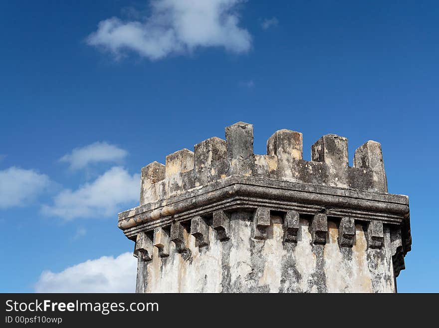Detail of a caribbean historical fortress. Detail of a caribbean historical fortress