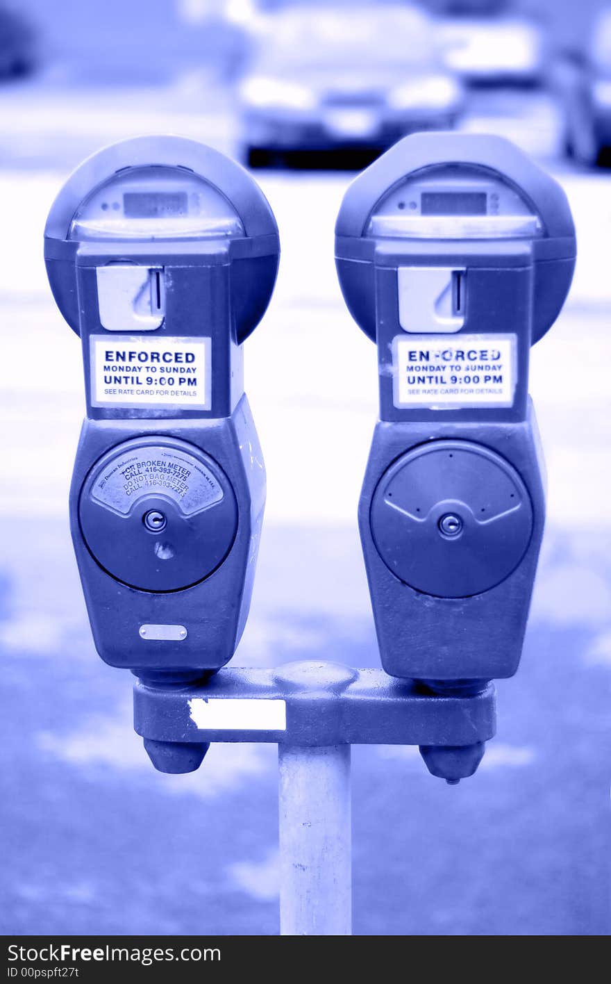 Parking meter on the street