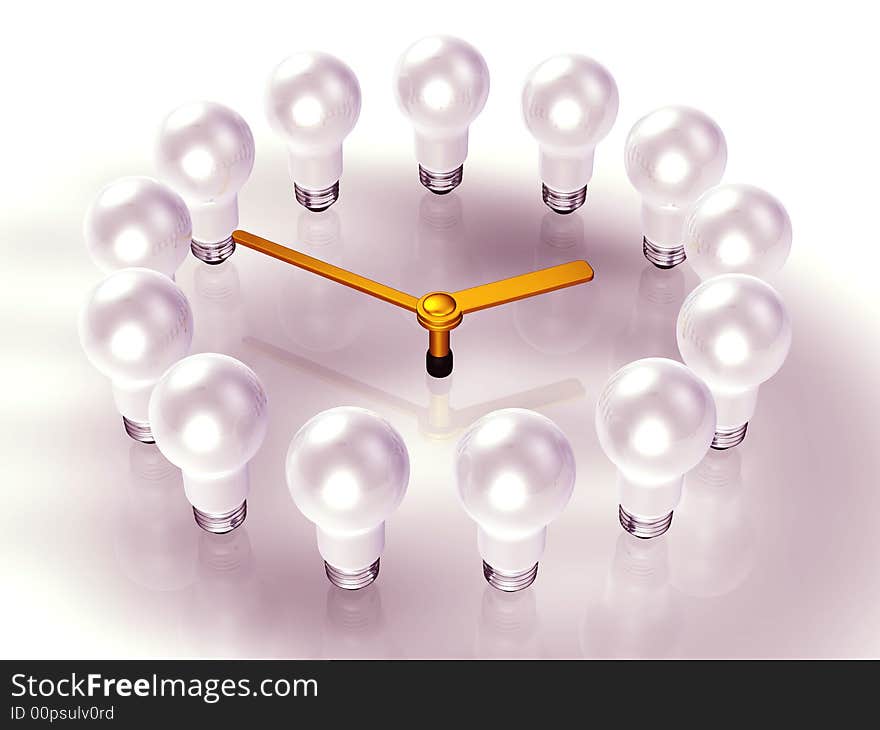 3d concept of light bulbs. 3d concept of light bulbs