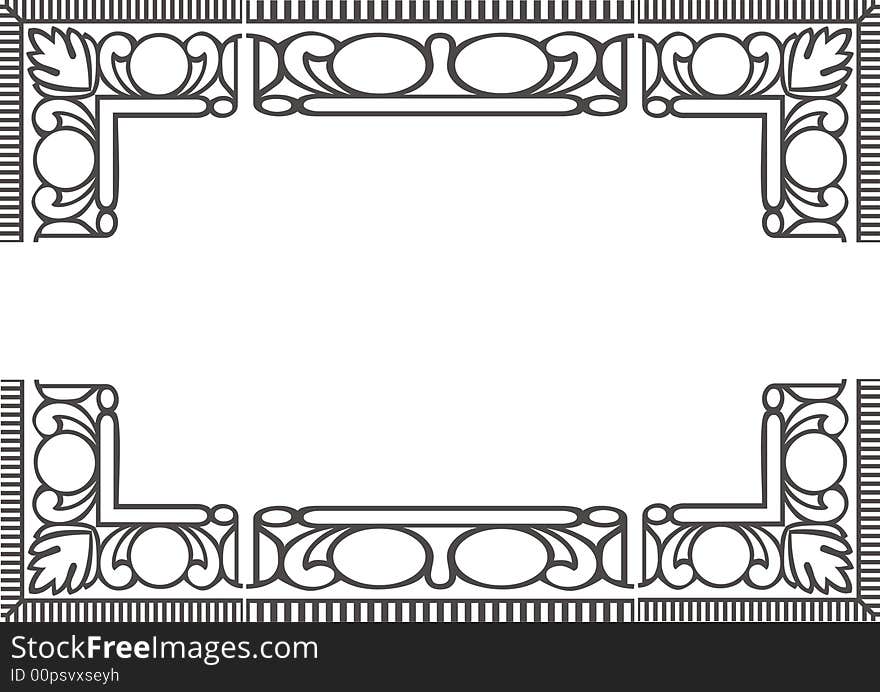 A frame with thick ethnic border.