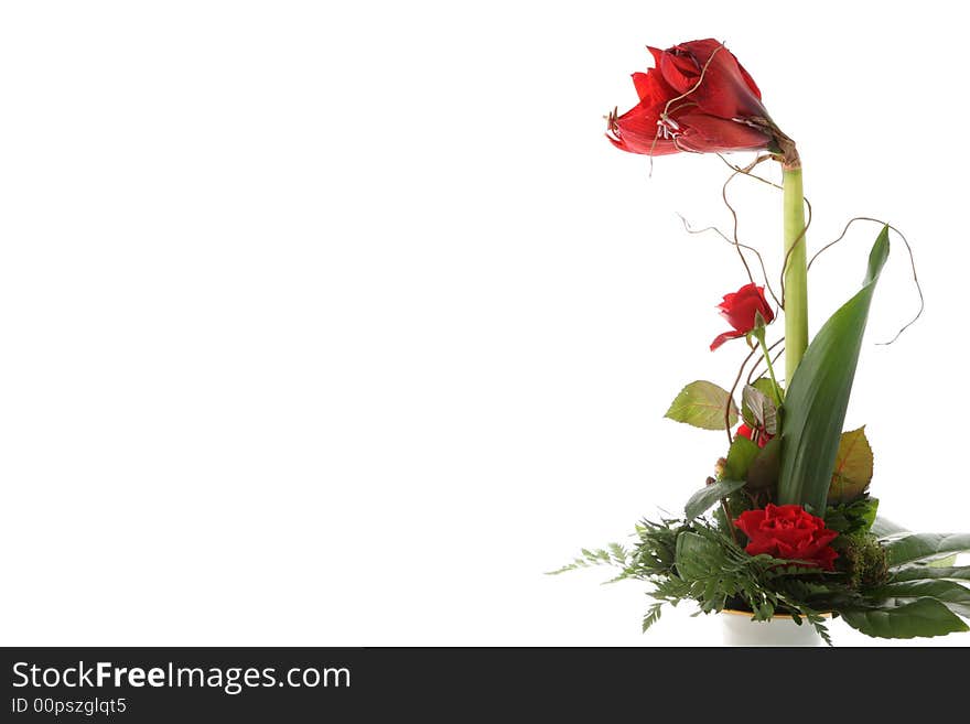 Bunch of flowers on a white background. Bunch of flowers on a white background.