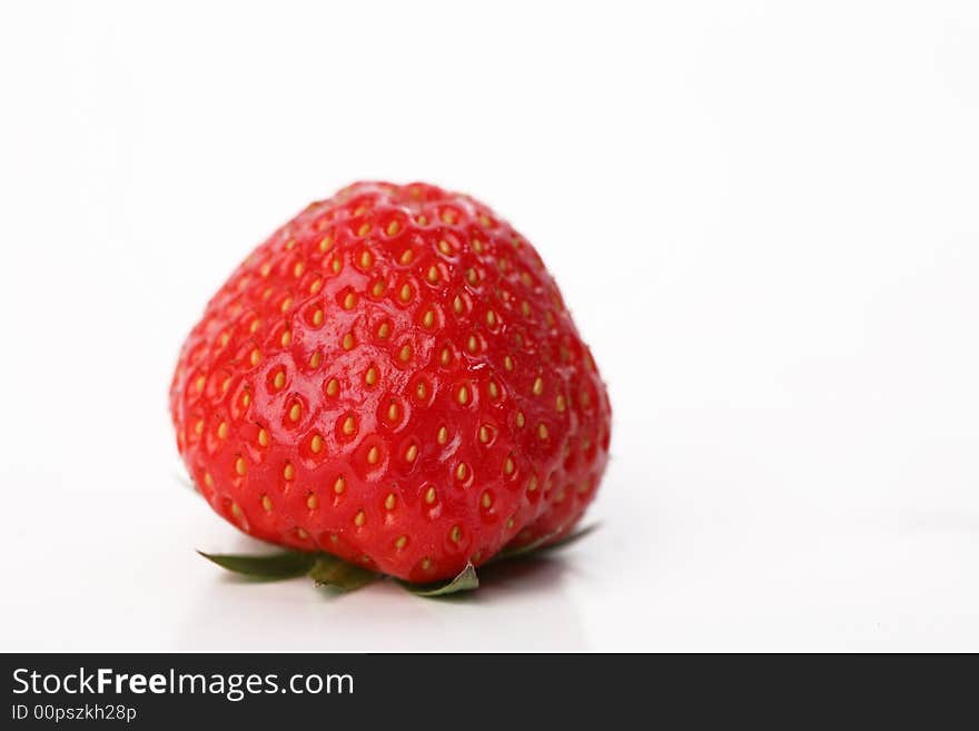 Once strawberry on the white back