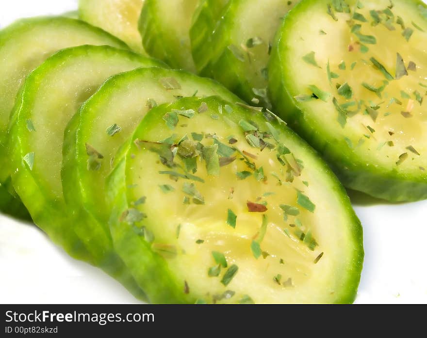 Cucumber slices