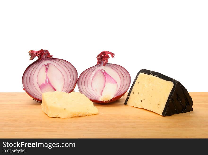 Red onions and cheese