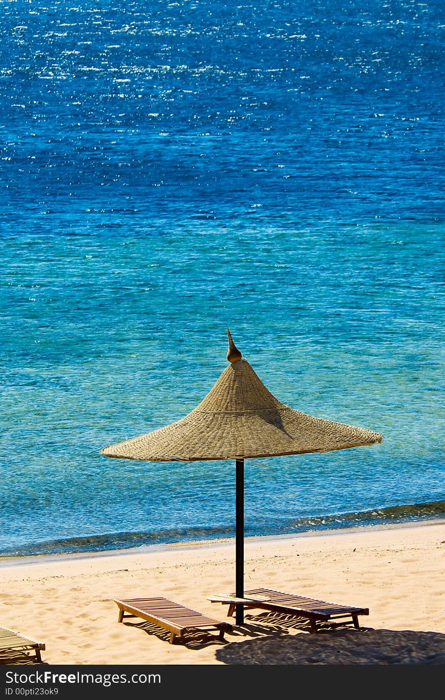 Topical beach and turquoise water