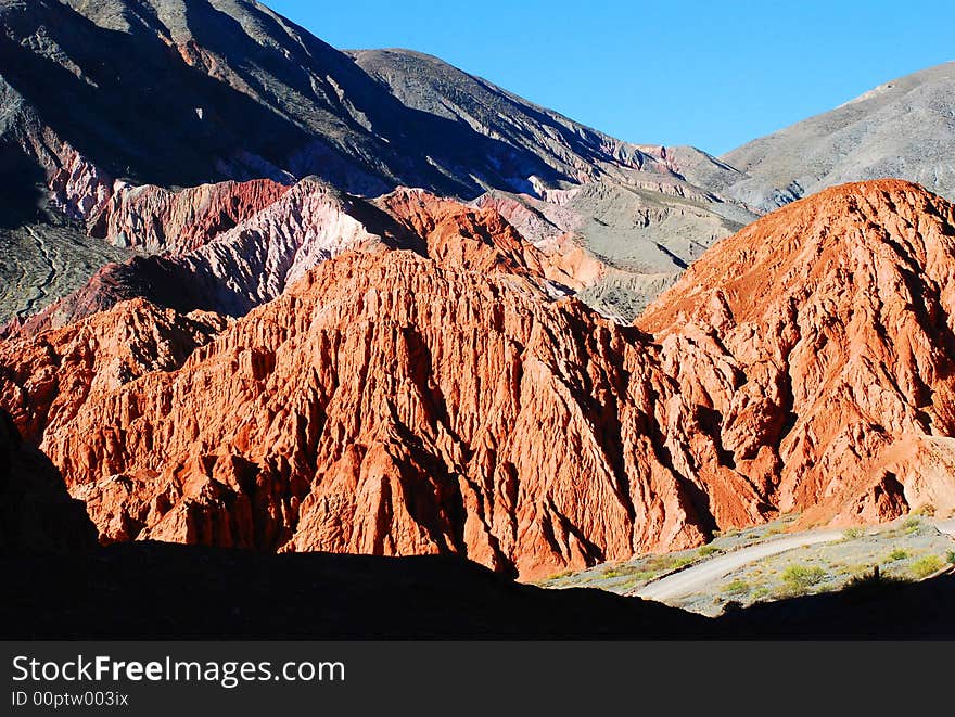 Valley into mountains