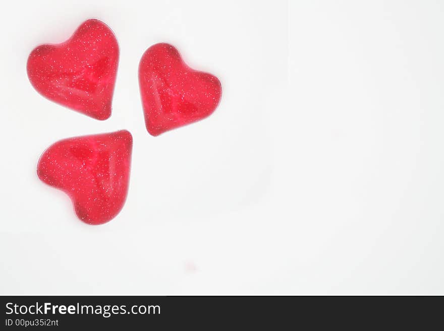 Three red hearts