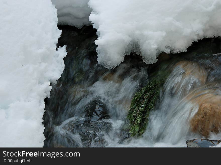 Water Flow Underneath The Thick Ice