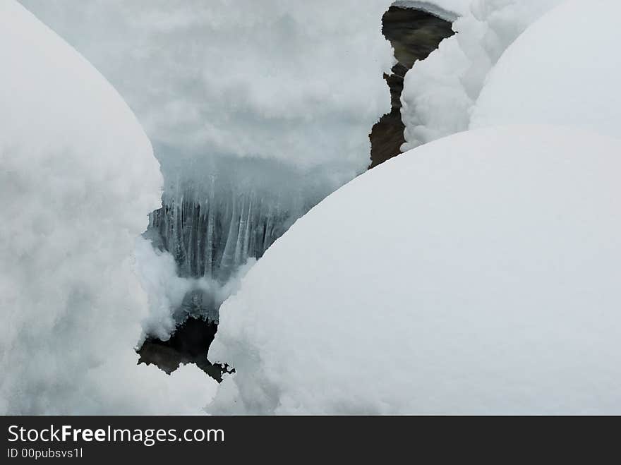 Heavy snow at Denny Creek in Washington State. Heavy snow at Denny Creek in Washington State