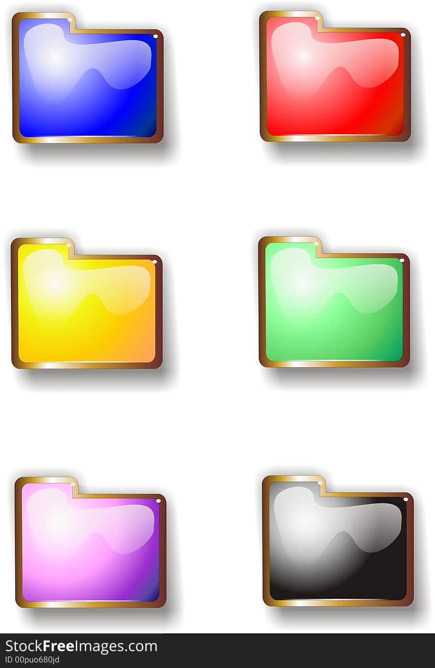 Color glass buttons for WEB