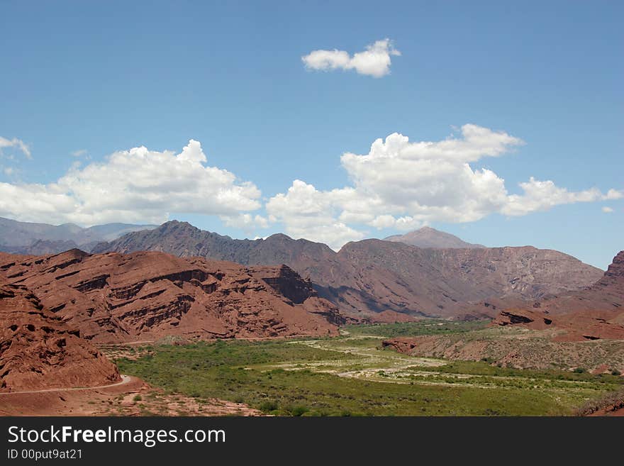 Overlooking part of the Quebrada en Cafayate, Salta, Argentina. Overlooking part of the Quebrada en Cafayate, Salta, Argentina