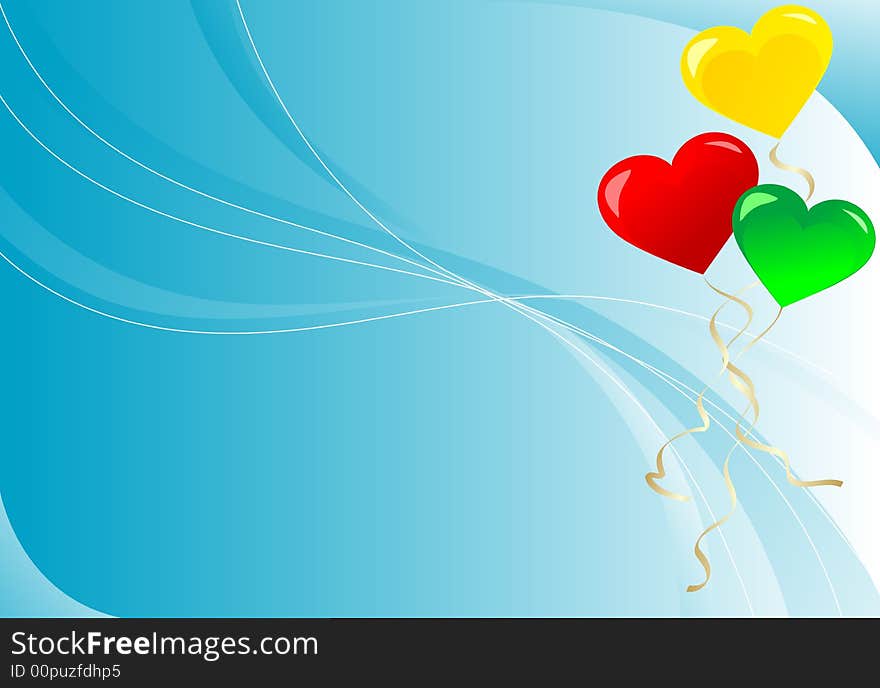 Abstract vector background with balloons. Abstract vector background with balloons