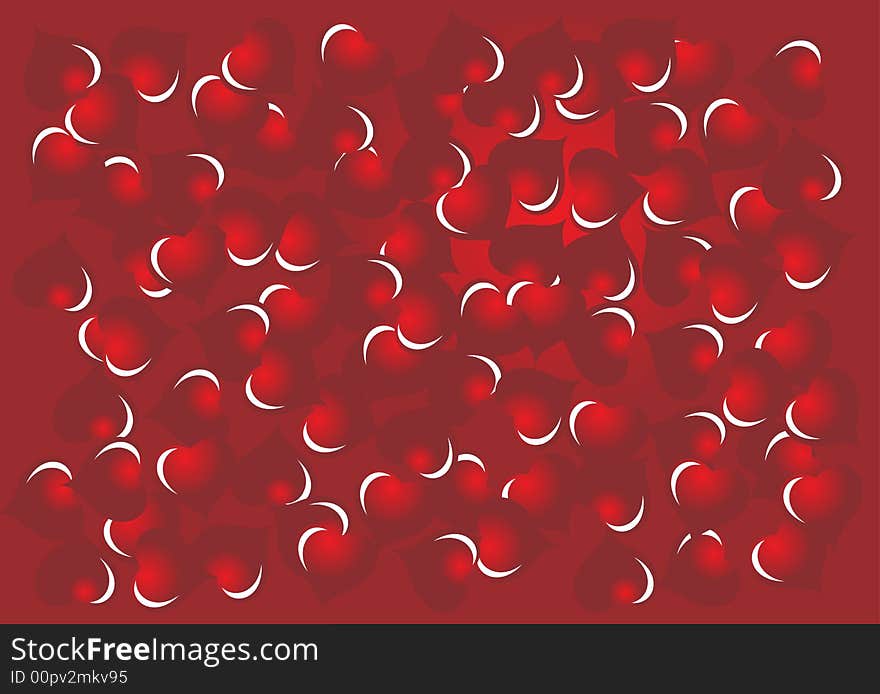 Seamless valentine red hearts background. Seamless valentine red hearts background