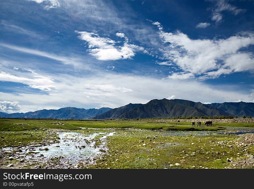 Sky of Tibet Plateau