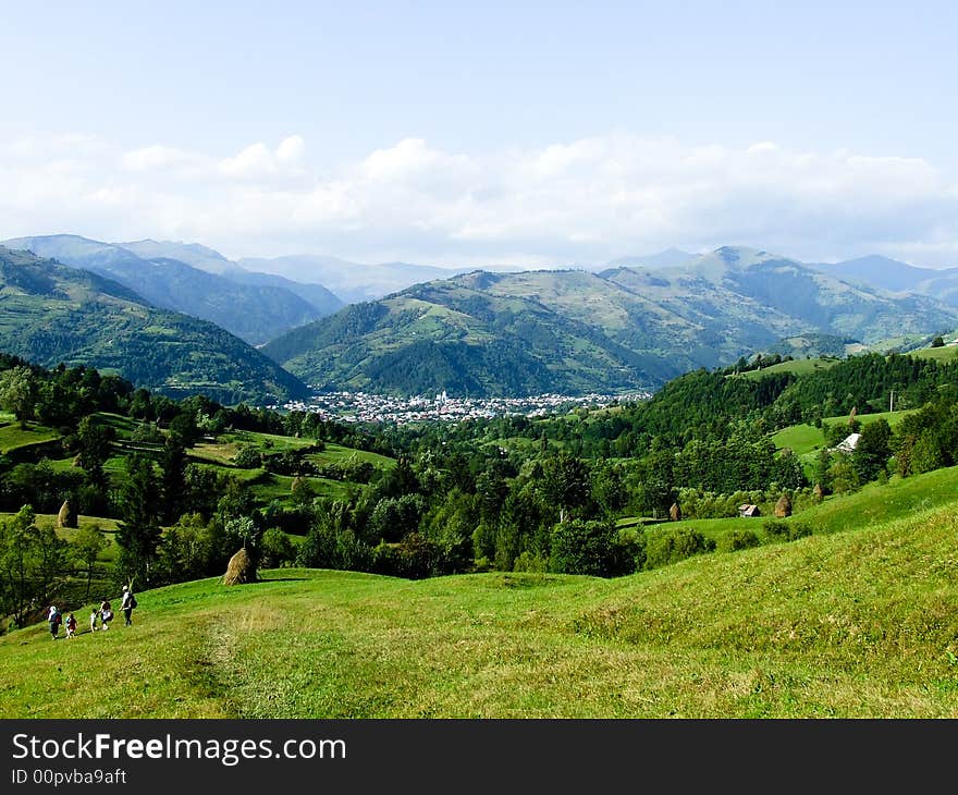 Mountains in summer at the countryside