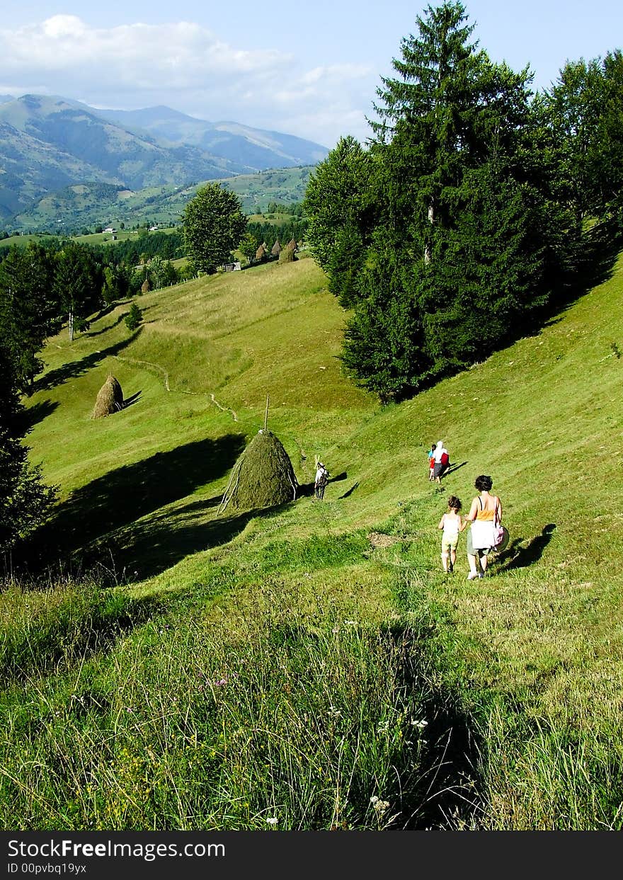 Vacation and recreation on mountains. Vacation and recreation on mountains