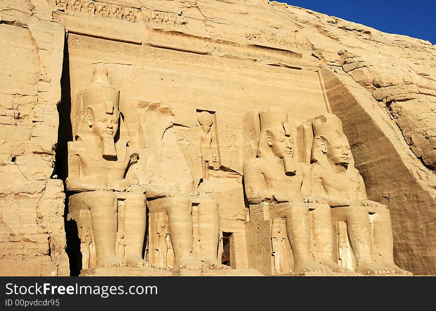 Abu Simbel temple in Egypt.