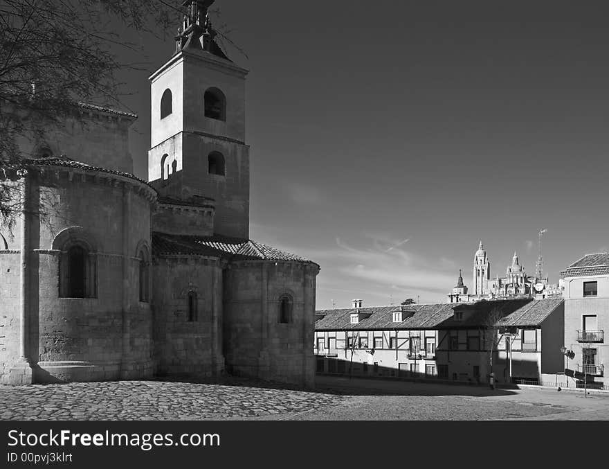 Two churches in Segovia, Spain. Two churches in Segovia, Spain