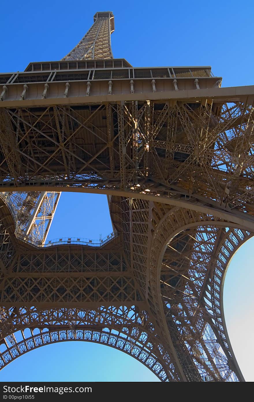 The Eiffel Tower from underneath