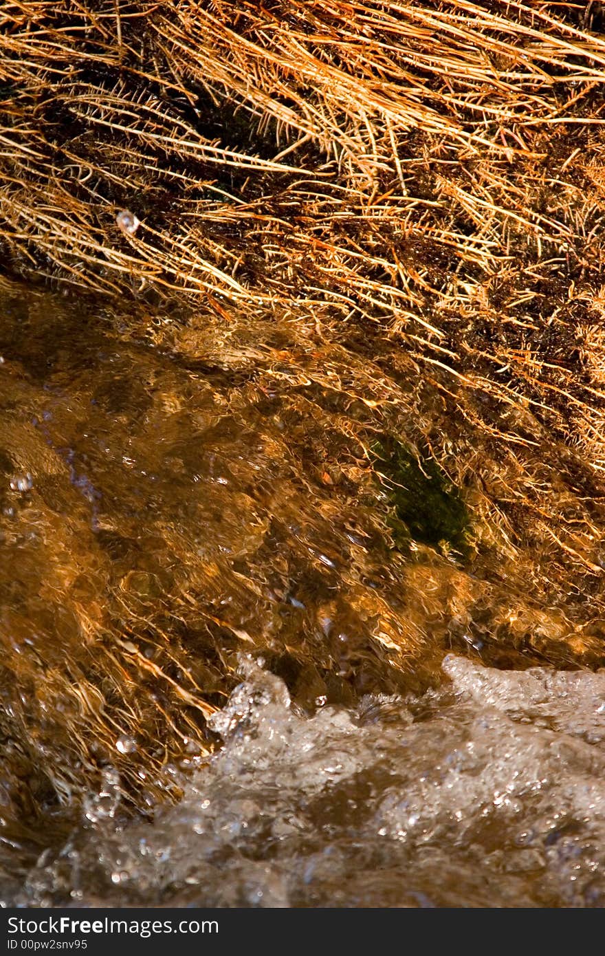 Streaming clear water colorful background