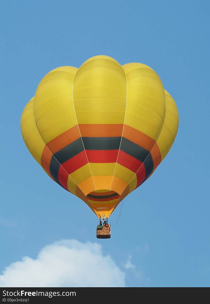 Yellow hot-air balloon