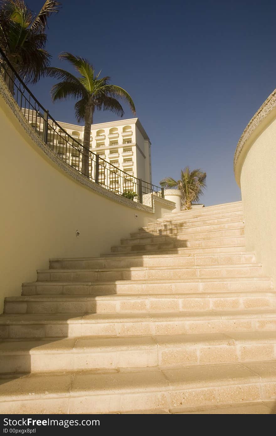 Steps up from Beach