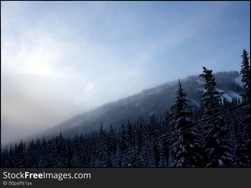 A shot of apex mountain. A shot of apex mountain