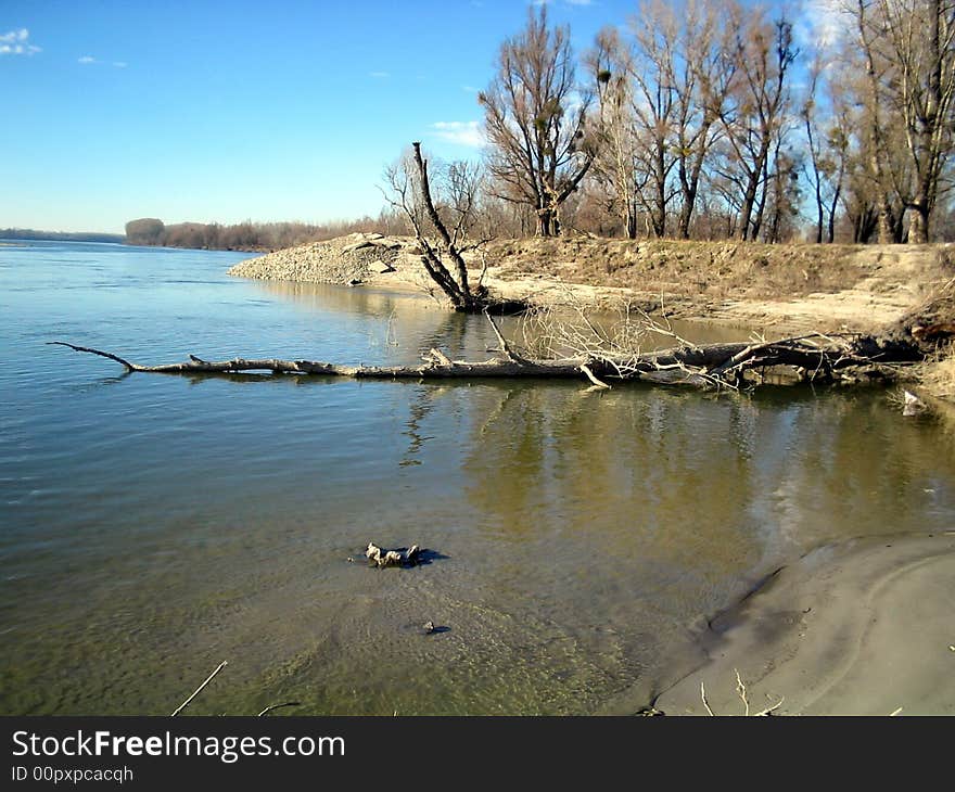 Winter River Landscape