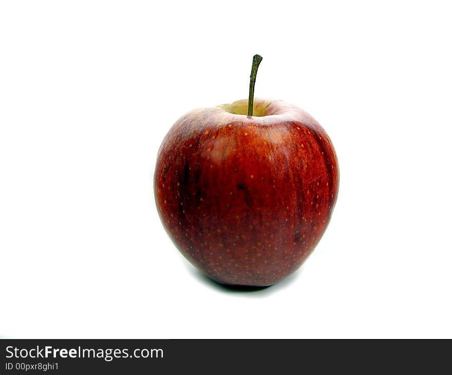 A red apple isolated over a white background