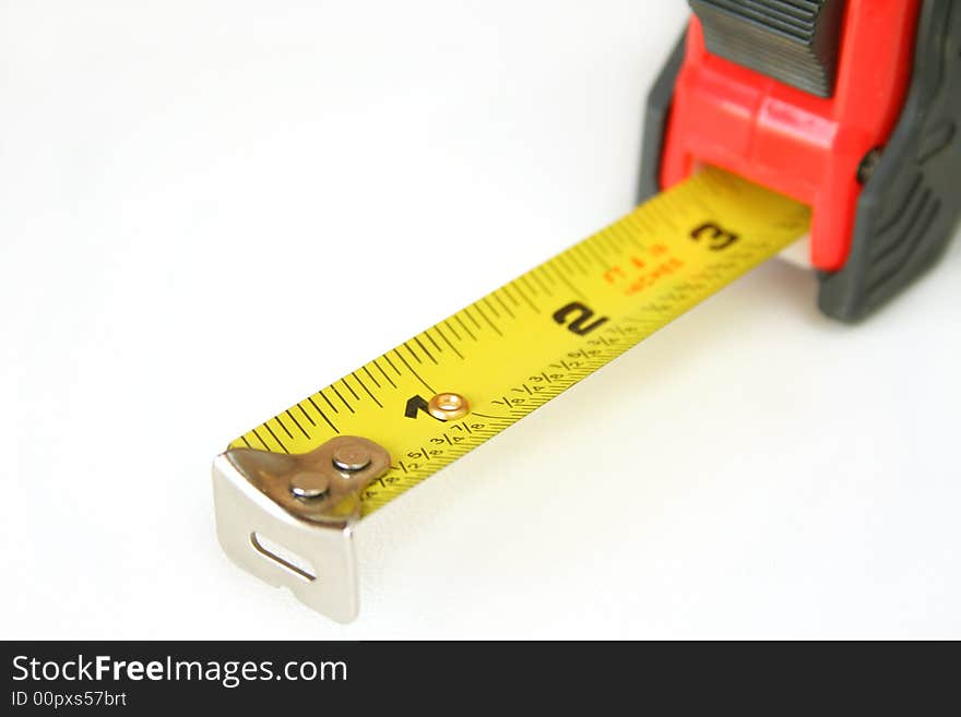 tape measure isolated on white background. tape measure isolated on white background