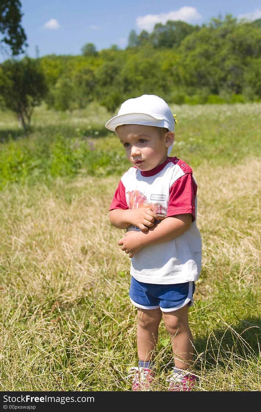 Child in garden