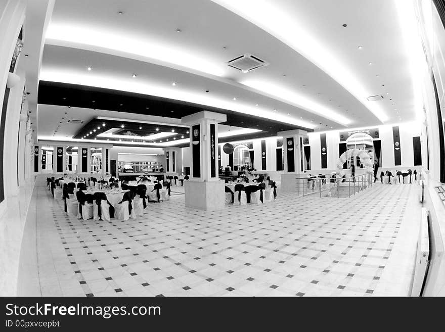 A grand ballroom for the wedding