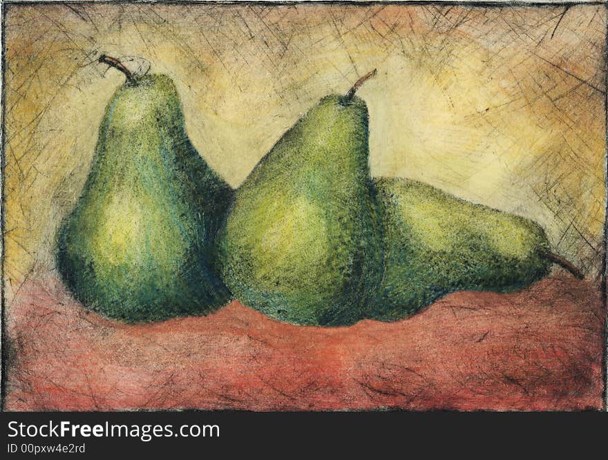 Green Pears Grunge