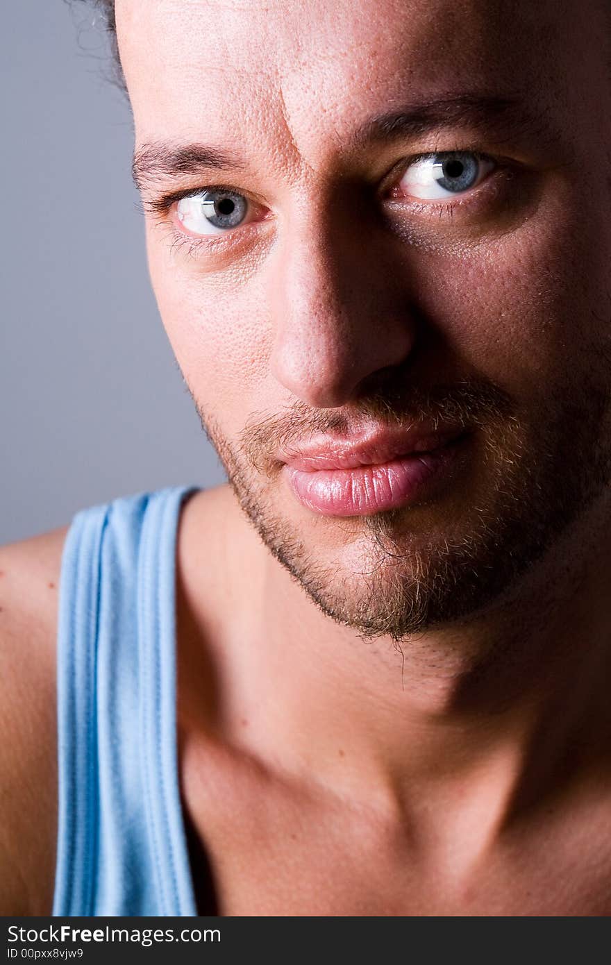 Studio portrait of a young adult man