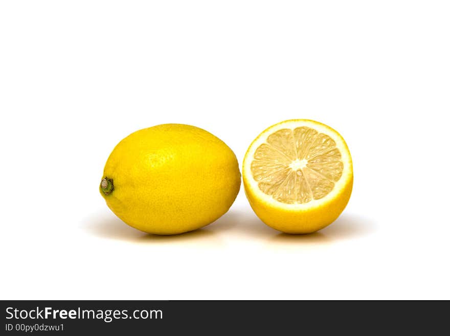 Limones Isolated On White