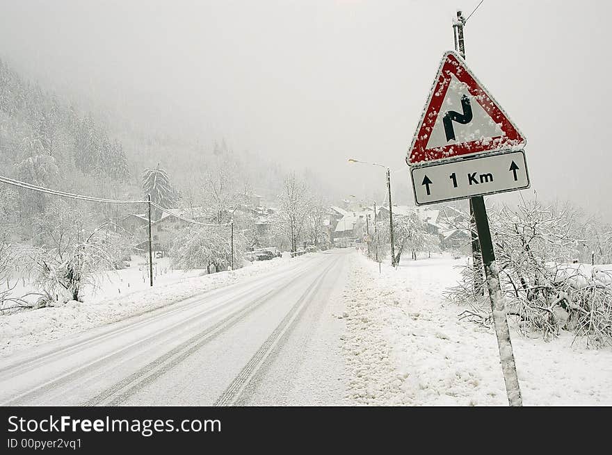 A winter day on alps. A winter day on alps