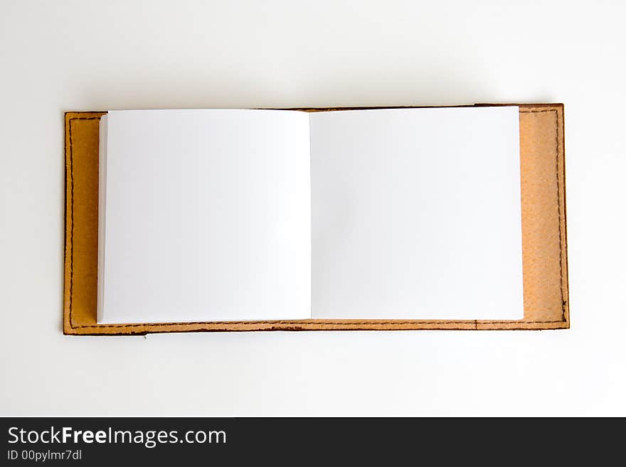 A page of a blank note book. A page of a blank note book