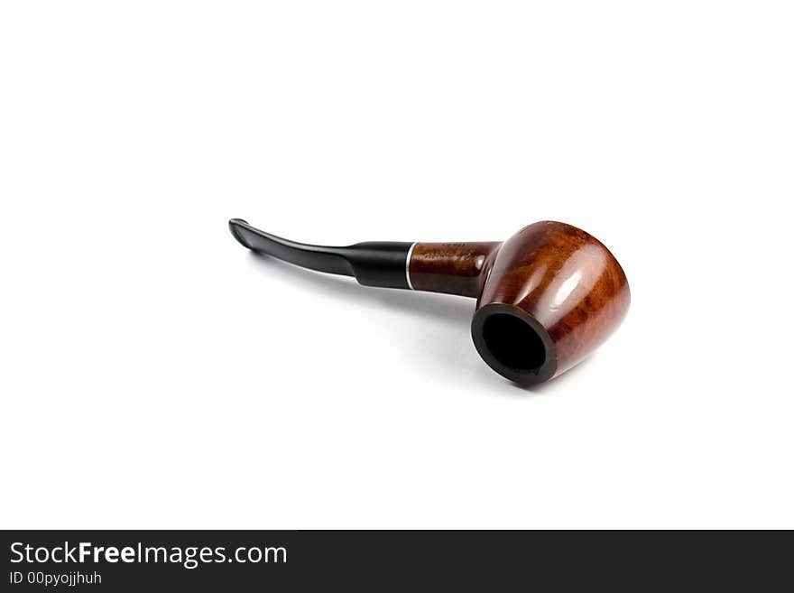 Tobacco-pipe over white background