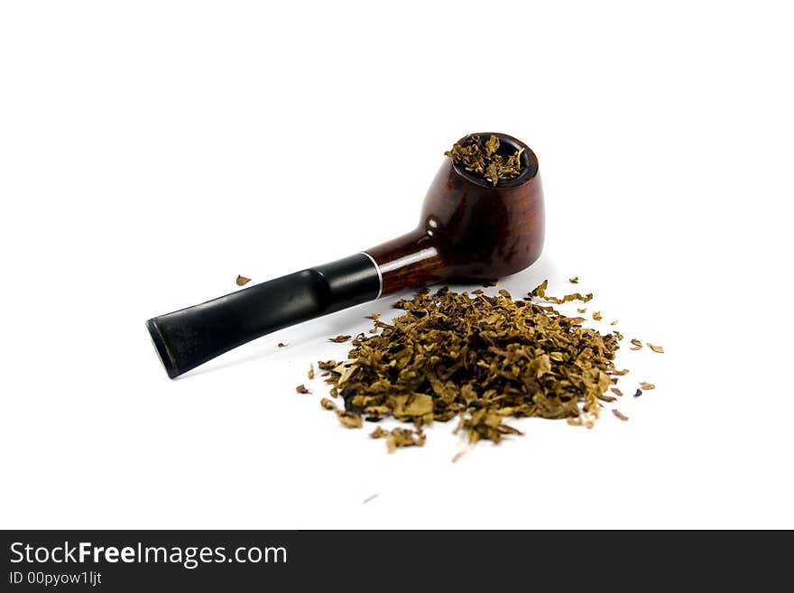 Tobacco-pipe and heap of tobacco