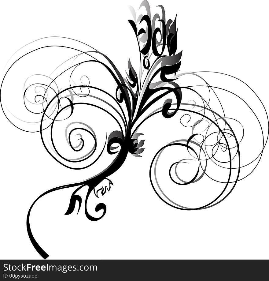 Black and white design ornament