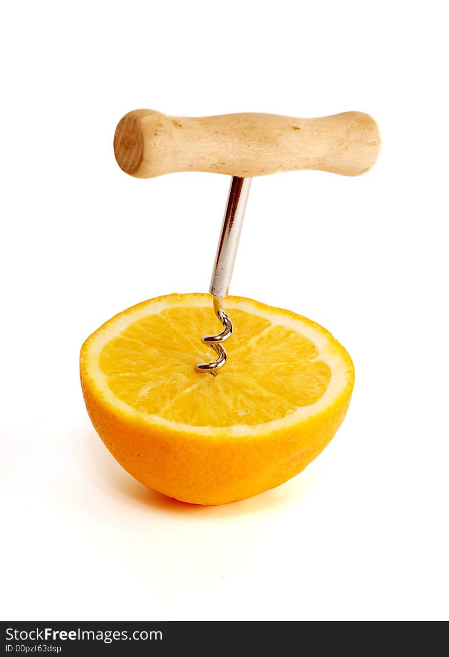 Orange Corkscrew Squeezer