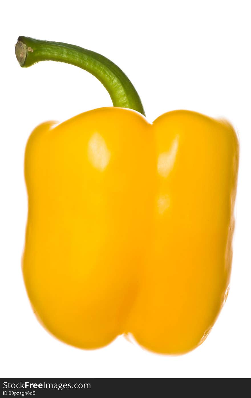 Isolated Fresh Yellow Pepper